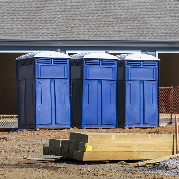 what is the expected delivery and pickup timeframe for the portable toilets in Hay